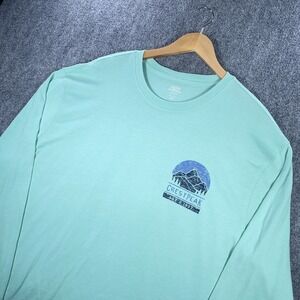 Izod Saltwater Shirt Mens 2XLT Green Print Long Sleeve Relaxed Crestpeak #AB849